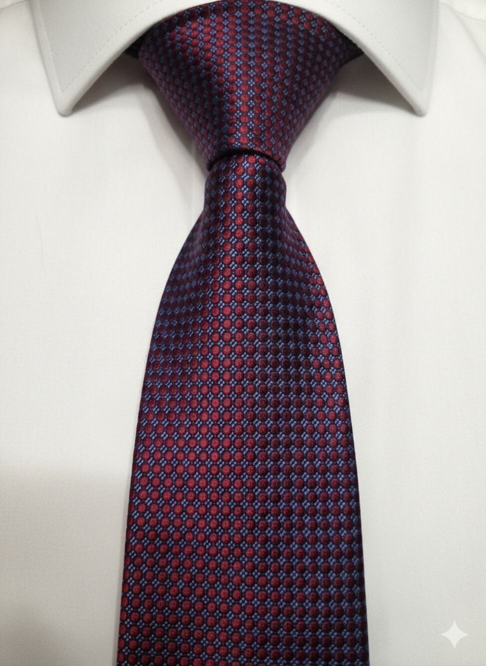 Nordstrom red blue checkered pattern silk tie - 58.5" - career corpcore - Picture 1 of 5